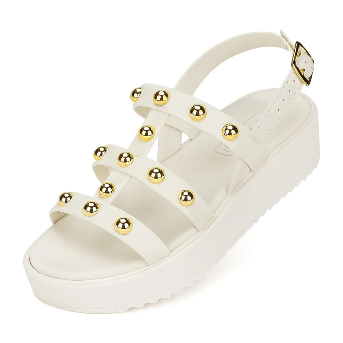 Sandalia Moleca Turim Branco Off Elegancia e Conforto Branco 3