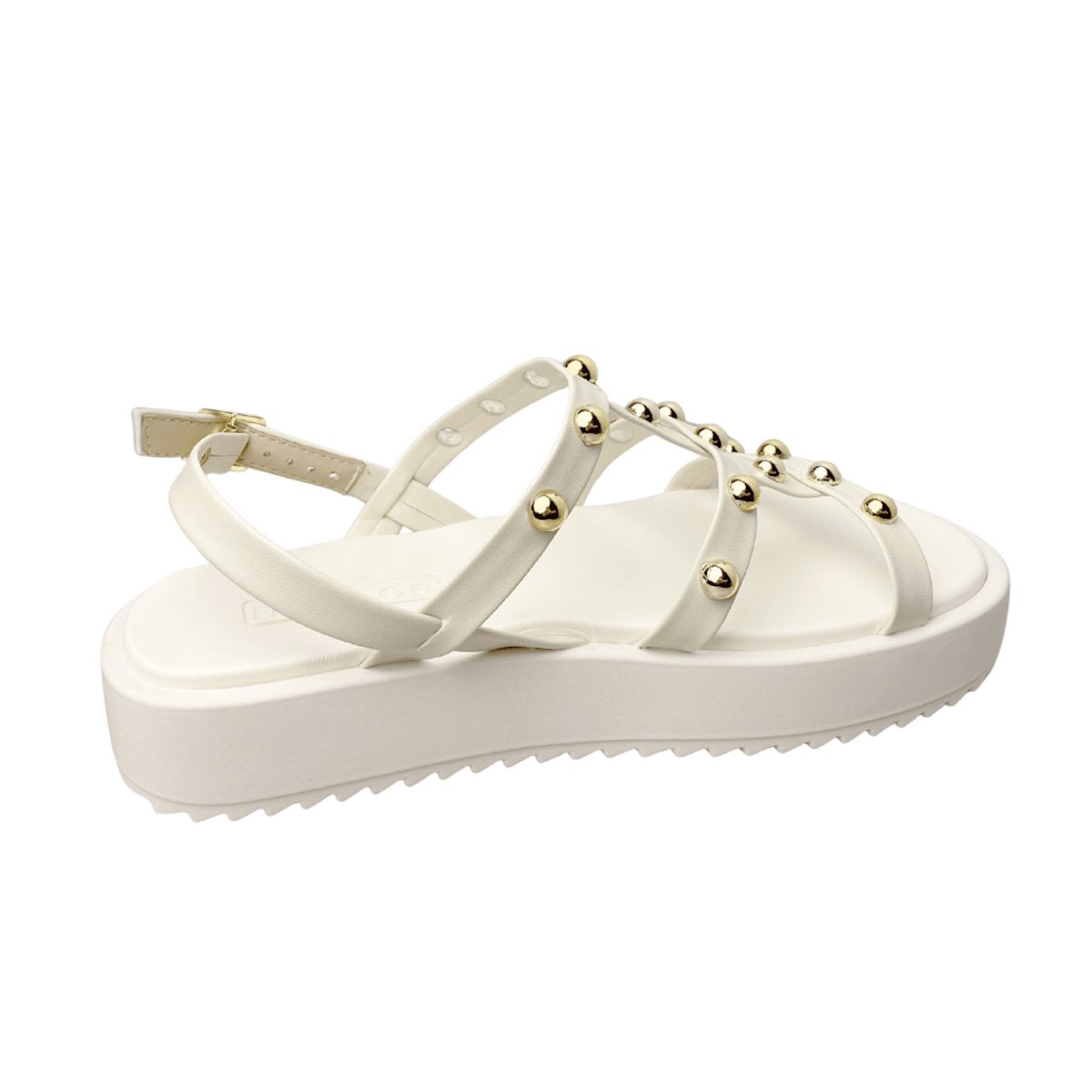 Sandalia Moleca Turim Branco Off Elegancia e Conforto Branco 4