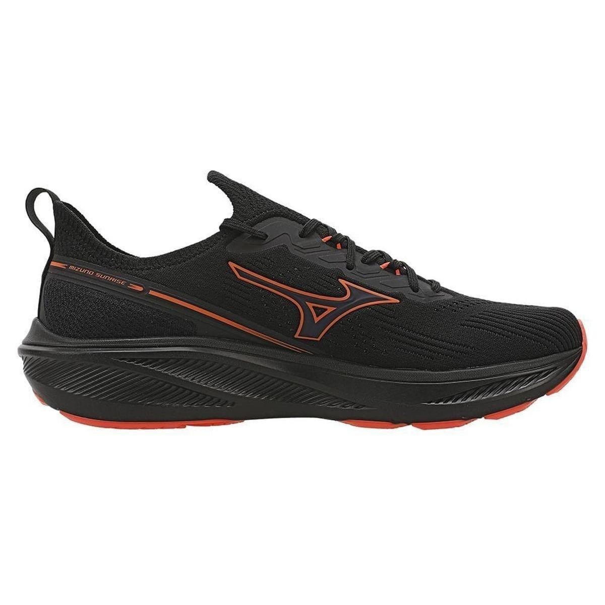 Mizuno Sunrise Preto-Preto Conforto e Amortecimento Preto 6