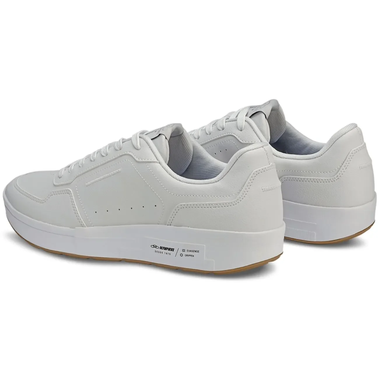 Olympikus Versa Tenis Masculino Casual Estiloso Branco Branco 4