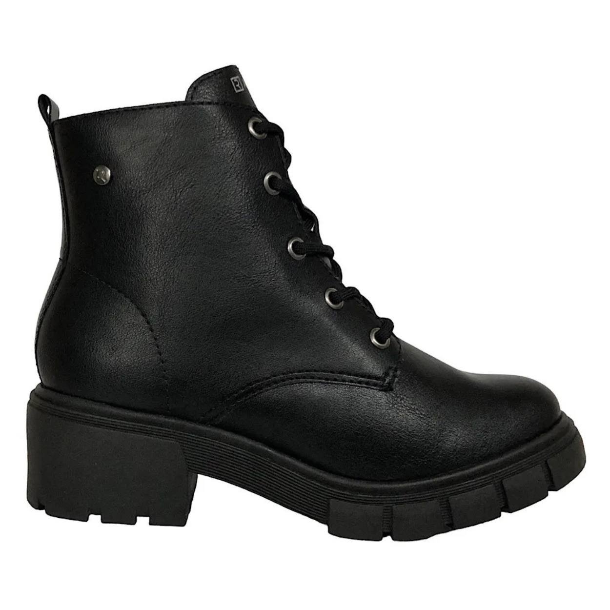 Bota Coturno Ramarim Preto com Solado Tratorado Preto 2