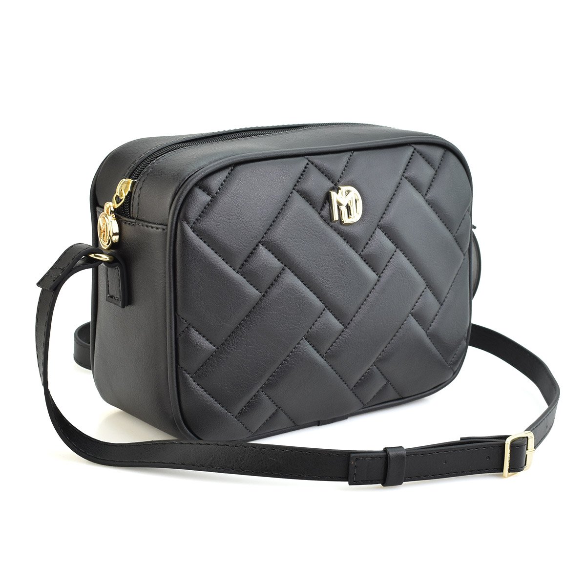Bolsa Modare Napa Preta Transversal Feminina Espacosa  Preto 3