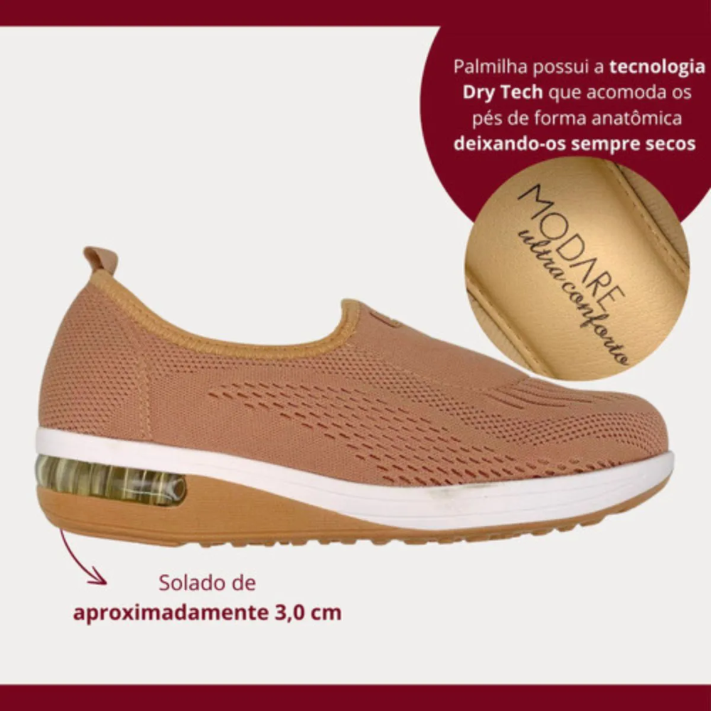 Tenis Slip On Modare Feminino Conforto Anatomico Rosa 4
