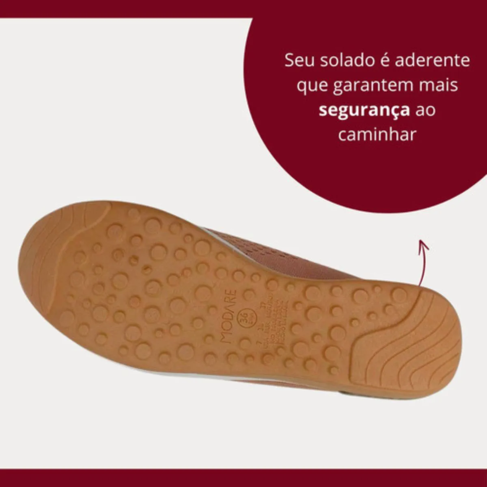 Tenis Slip On Modare Feminino Conforto Anatomico Rosa 6