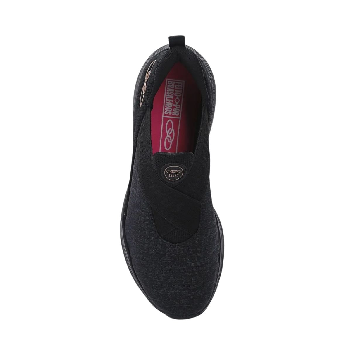 Olympikus Easy 3 Feminino Ultraleve Calce Facil Preto Preto 4