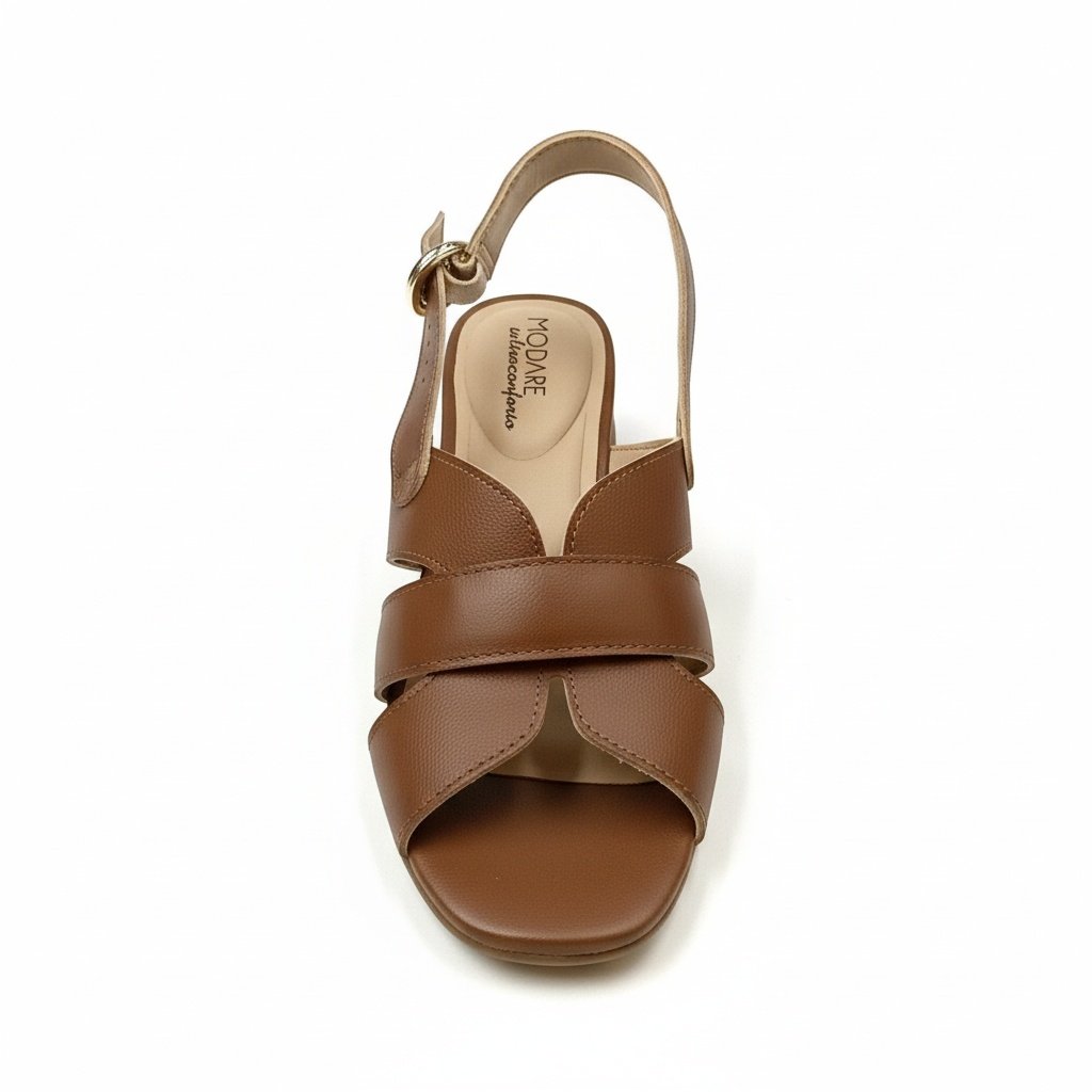 Sandalia Modare Avela Napa Floather Feminina Estilo Moderno Marrom 2