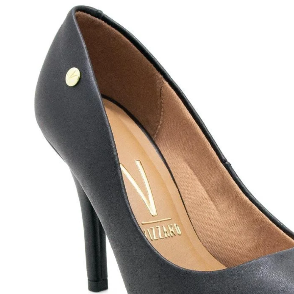 Scarpin Vizzano Pelica Preto Estilo Moderno Feminino Preto 2