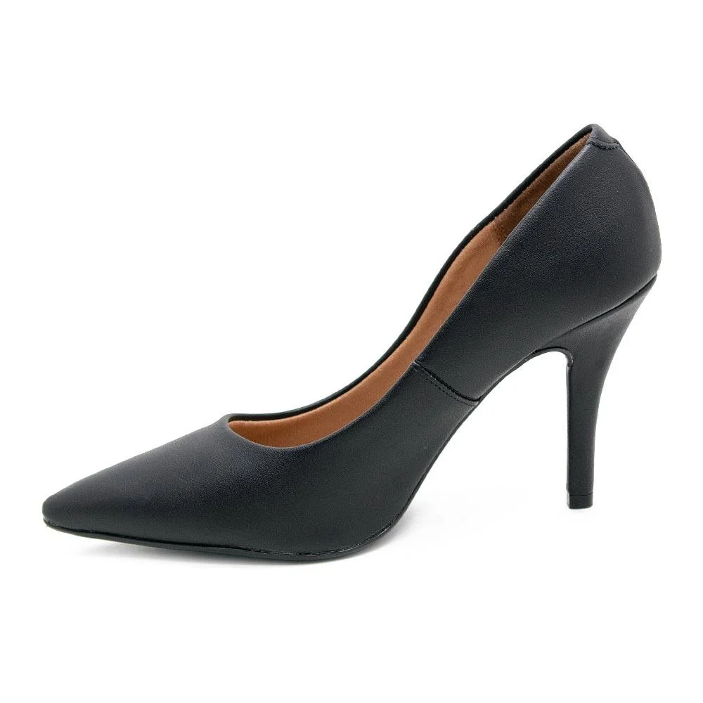 Scarpin Vizzano Pelica Preto Estilo Moderno Feminino Preto 3