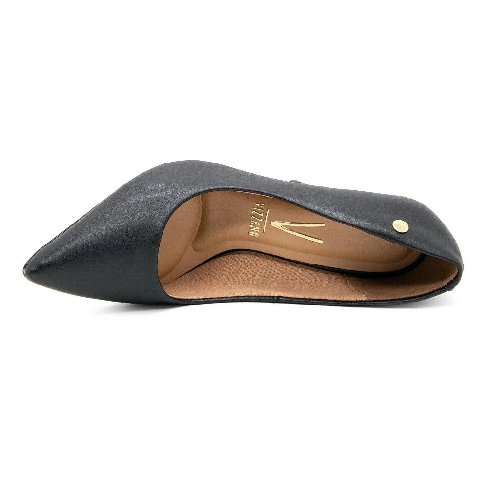 Scarpin Vizzano Pelica Preto Estilo Moderno Feminino Preto 4