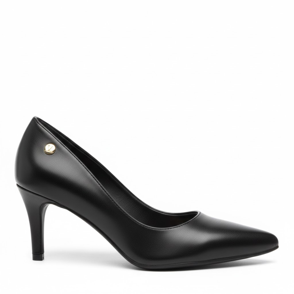Sandalia Vizzano Feminino Salto Fino Estilo Moderno Preto Preto 5
