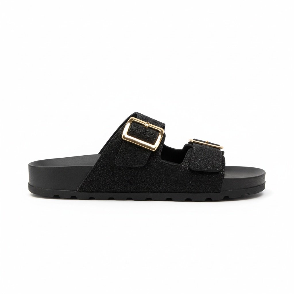 Moleca Tamanco Preto Glitter Mini Shine Essencial Feminina Preto 3