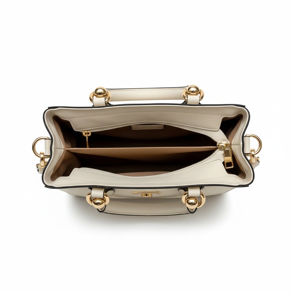 Bolsa Feminino Vizzano Napa Off White Versatil Espacosa Off White 4