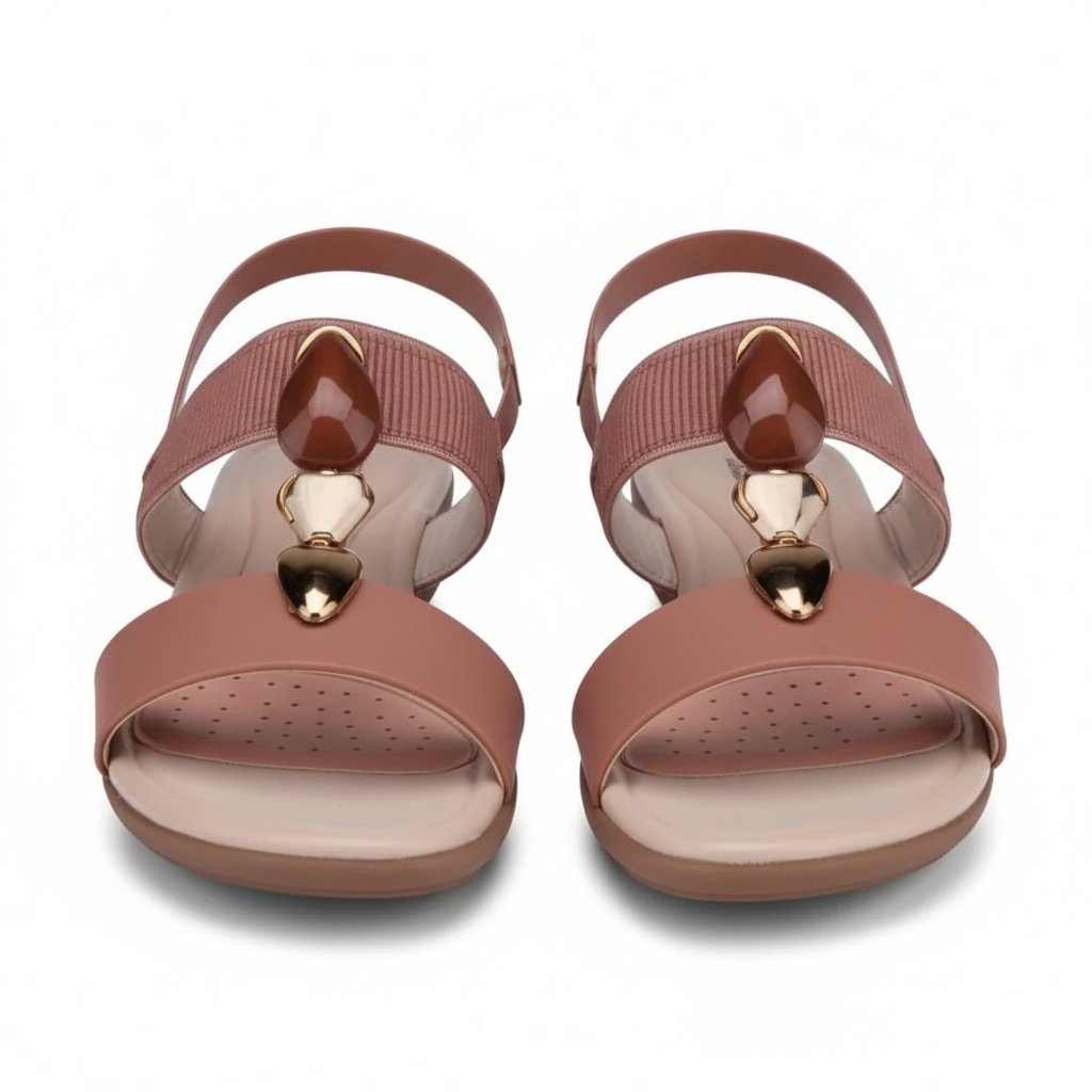 Sandalia Modare Elastico Natural Anatomica Natural Marrom 4