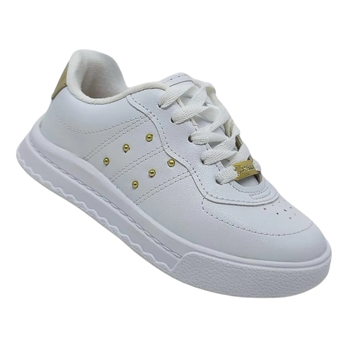 Tenis Molekinha Infantil Branco Meninas Cadarco Leveza