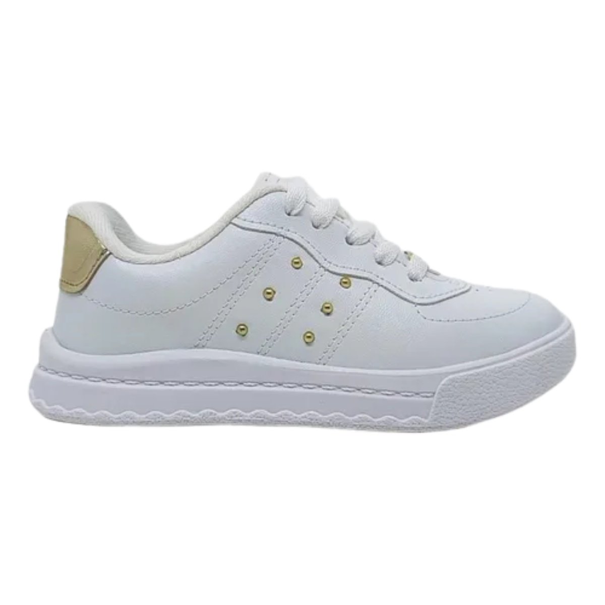 Tenis Molekinha Infantil Branco Meninas Cadarco Leveza Branco 2
