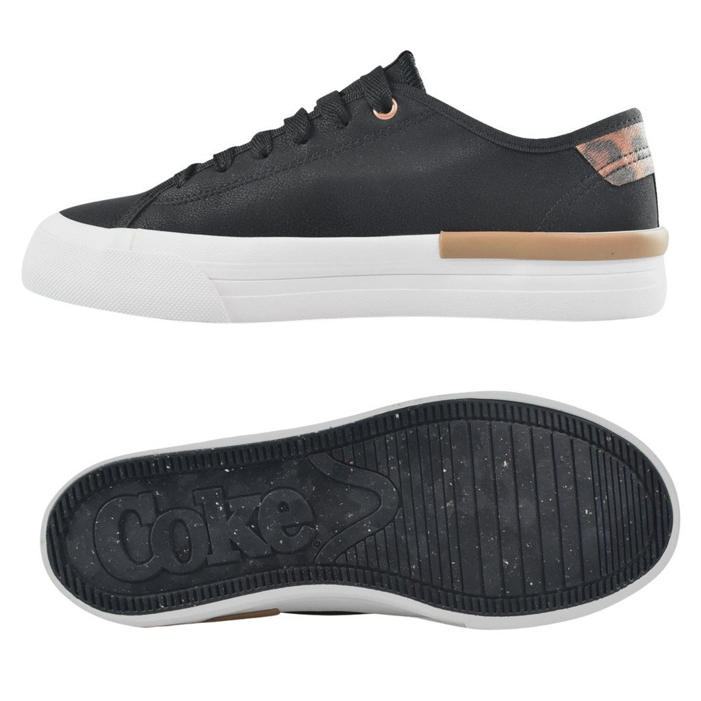 Tenis Siena Town Coca Cola Feminino Preto Camel Estiloso Preto 3