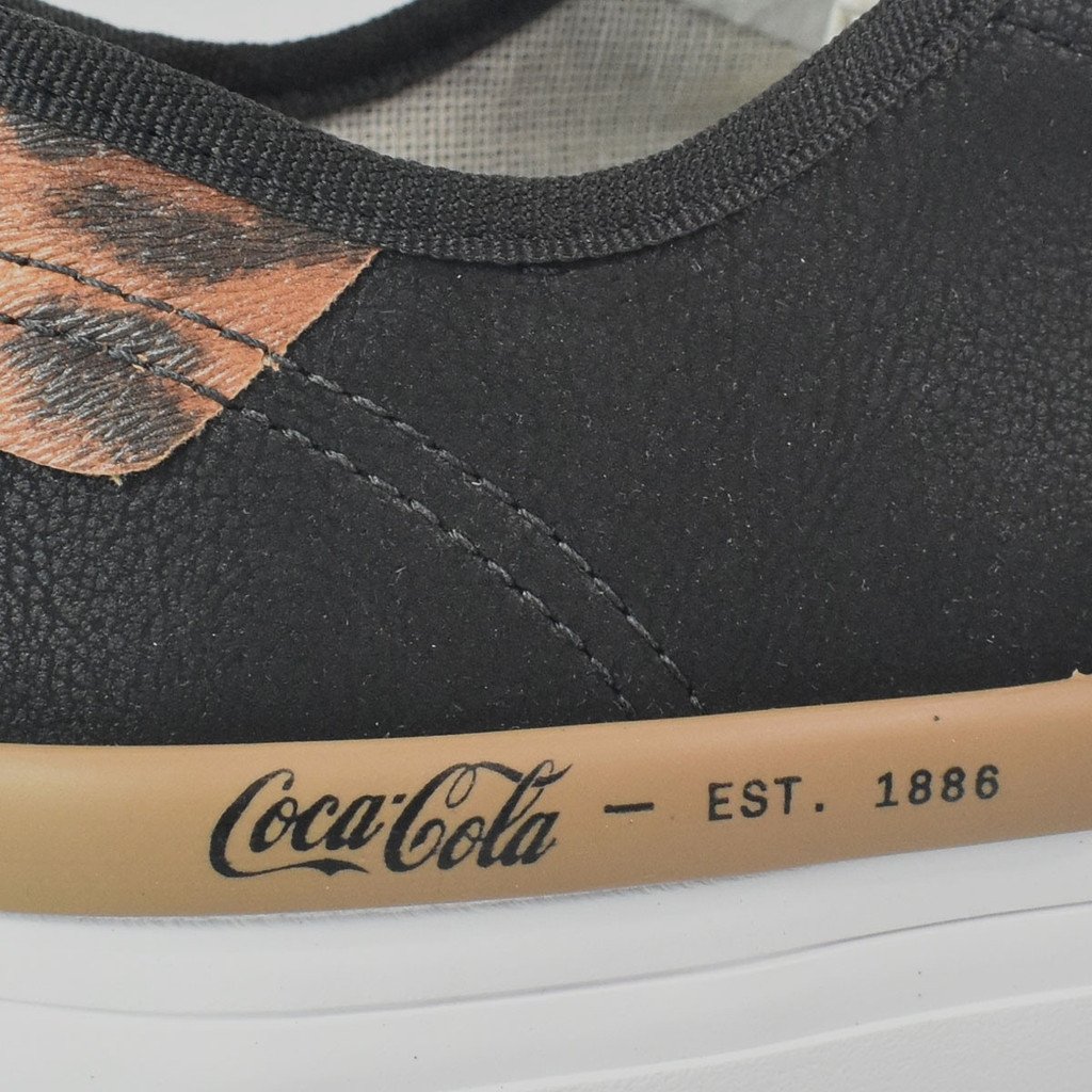 Tenis Siena Town Coca Cola Feminino Preto Camel Estiloso Preto 4