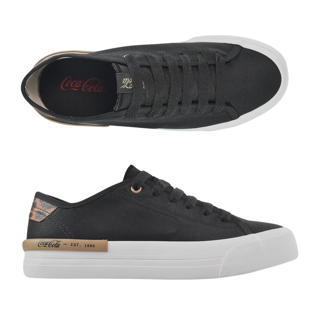 Tenis Siena Town Coca Cola Feminino Preto Camel Estiloso Preto 5