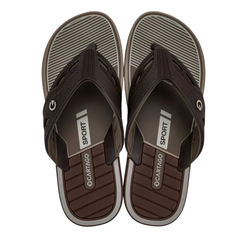 Chinelos Masculino Cartago Dalla Bege Marrom Bronze Marrom 2