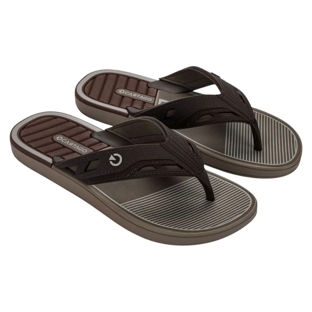 Chinelos Masculino Cartago Dalla Bege Marrom Bronze Marrom 5