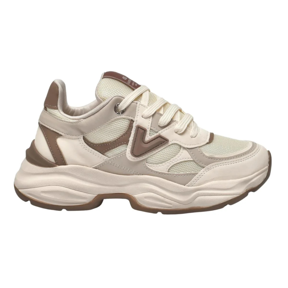 Tenis Via Marte Marfim Feminino Estilo Moderno Cadarco Bege 2
