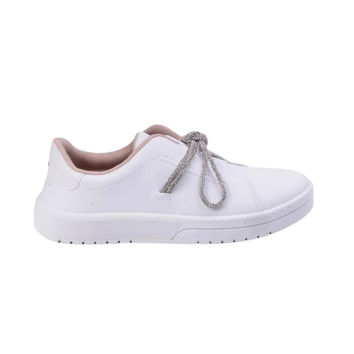 Tenis Feminino Moleca Casual Branco Cristal Leveza Branco 3