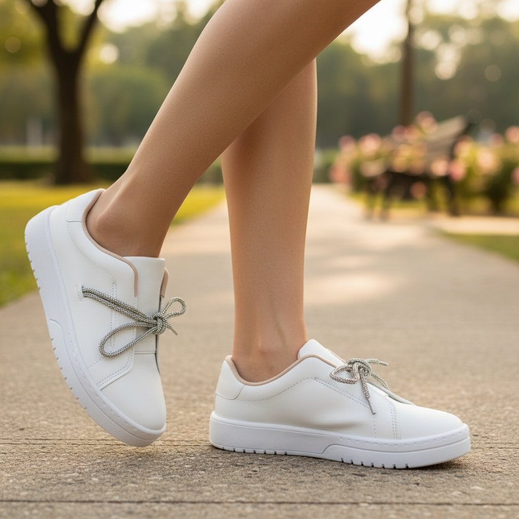 Tenis Feminino Moleca Casual Branco Cristal Leveza Branco 6