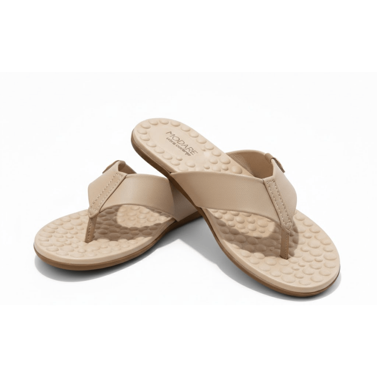 Tamanco Modare Flat Floather Feminino Bege Ultraconforto  Bege 5