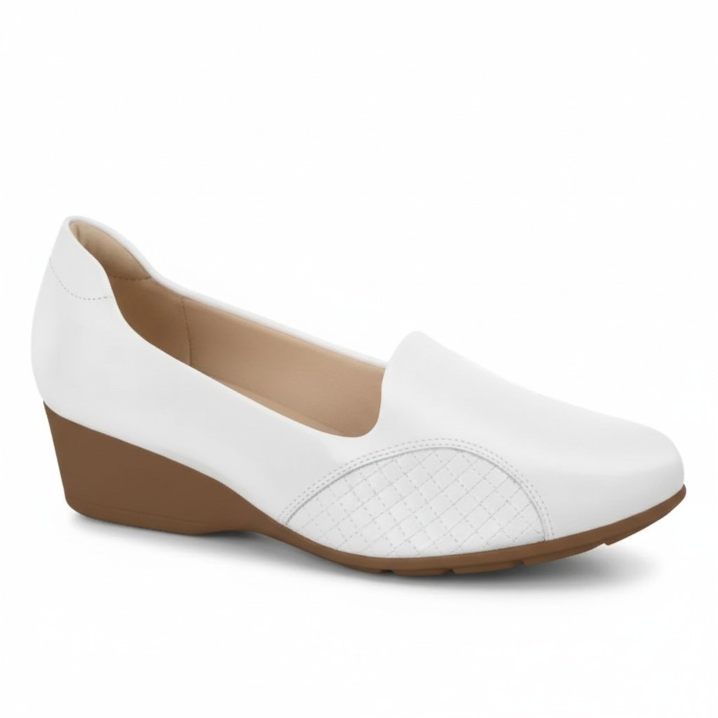 Sapato Modare Feminino Napa Branco Estilo Moderno