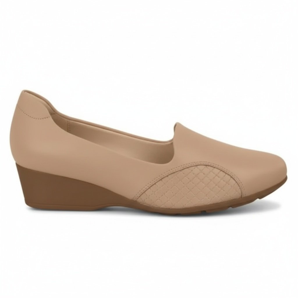 Sapato Modare Feminino Nude Napa Ortopedica Macia Bege 2