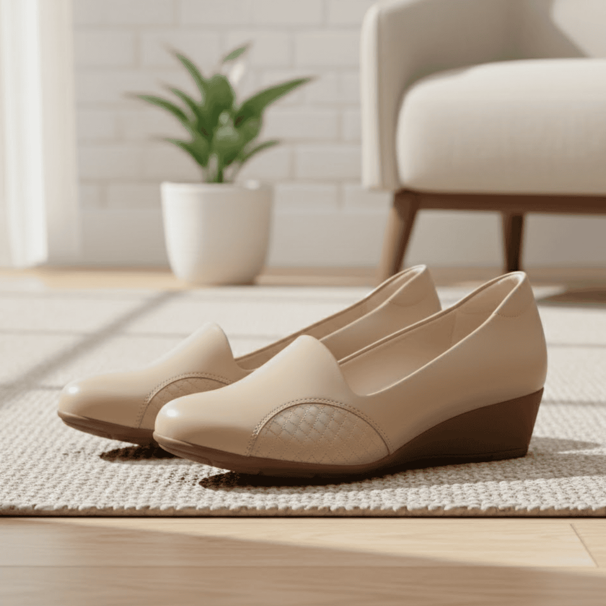 Sapato Modare Feminino Nude Napa Ortopedica Macia Bege 6