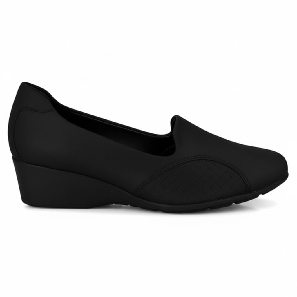 Sapato Modare Feminino Preto Ortopedico Casual Preto 2