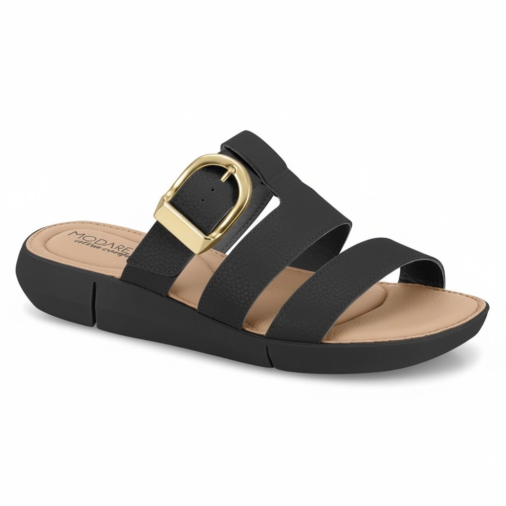 Tamanco Modare Feminino Preto Ortopedico Leveza