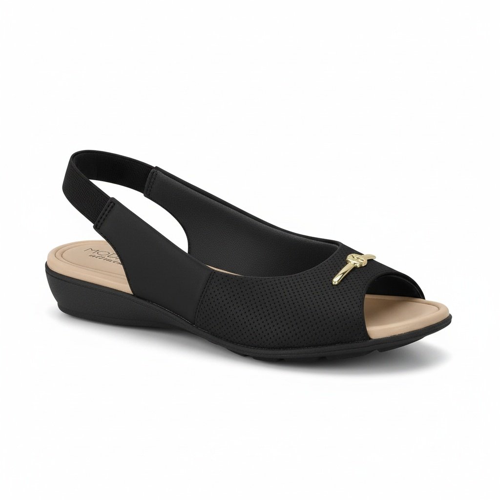 Sapato Modare Feminino Napa Preto Anatomico Casual