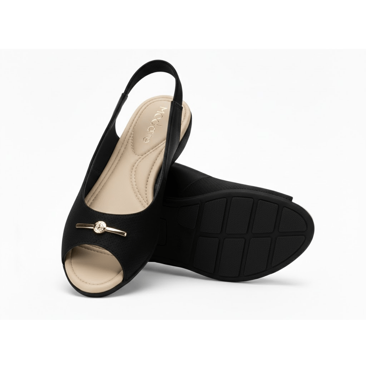 Sapato Modare Feminino Napa Preto Anatomico Casual Preto 6