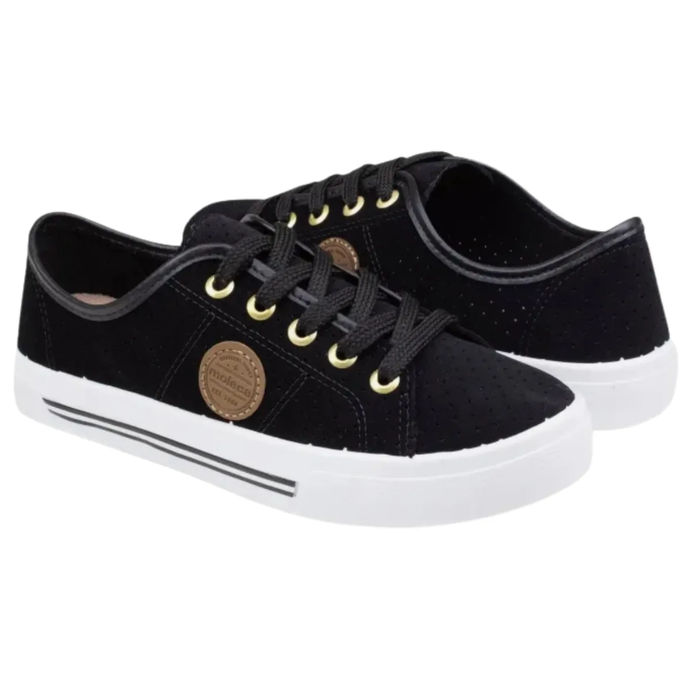 Tenis Moleca Feminino Preto Cadarco Antiderrapante Preto 4