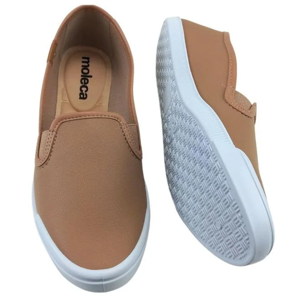 Tenis Moleca Napa Nude Camel Conforto e Estilo 5109772 Bege 3