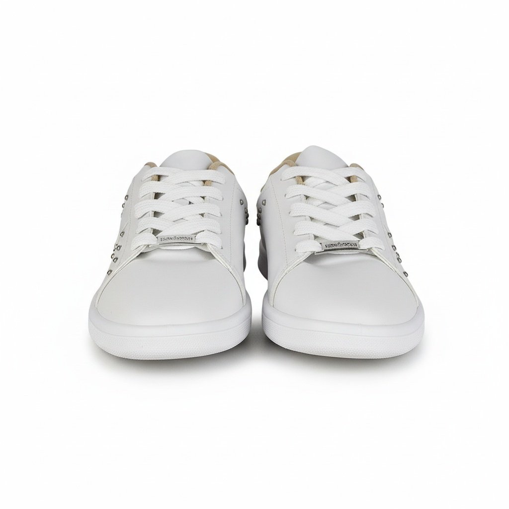 Tenis Moleca Feminino Branco Ouro Detalhe Moderno Branco 5