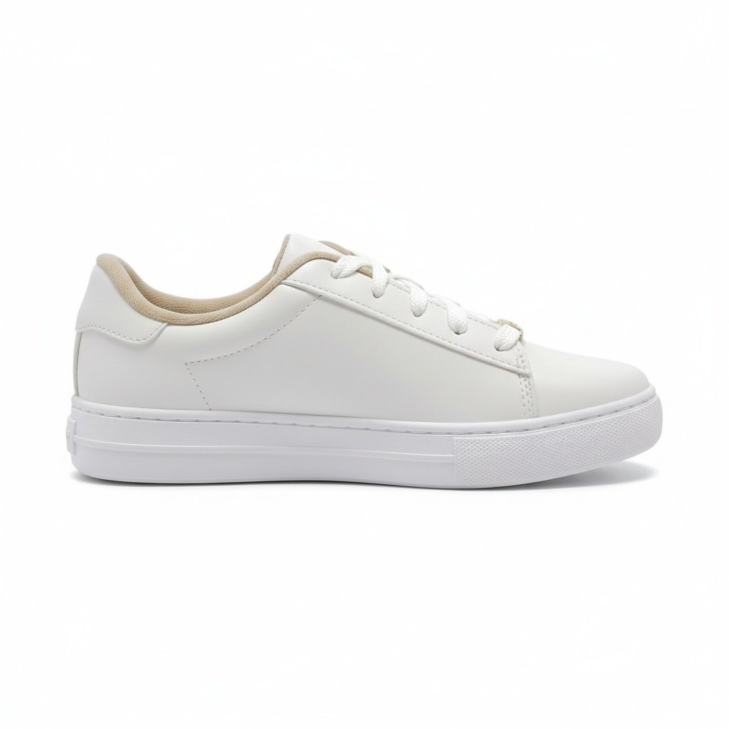 Tenis Moleca Feminino Branco Ouro Detalhe Moderno Branco 6
