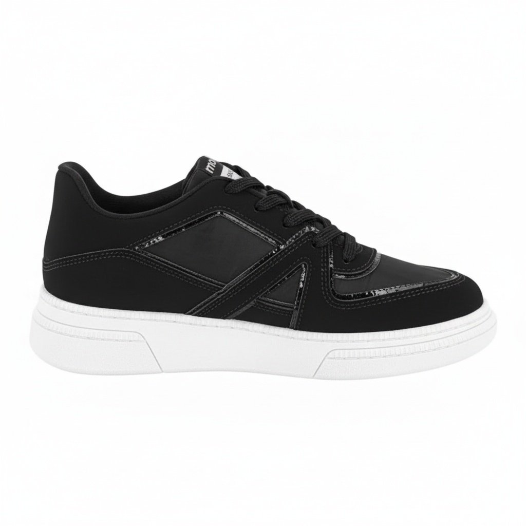Tenis Moleca Feminino Preto Urbano Casual Diario Preto 3