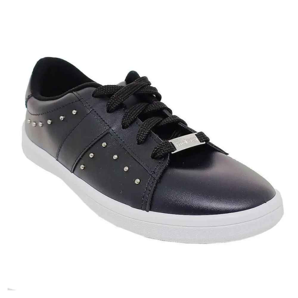Tenis Moleca Feminino Preto Aplique Lateral Elegante Preto 2
