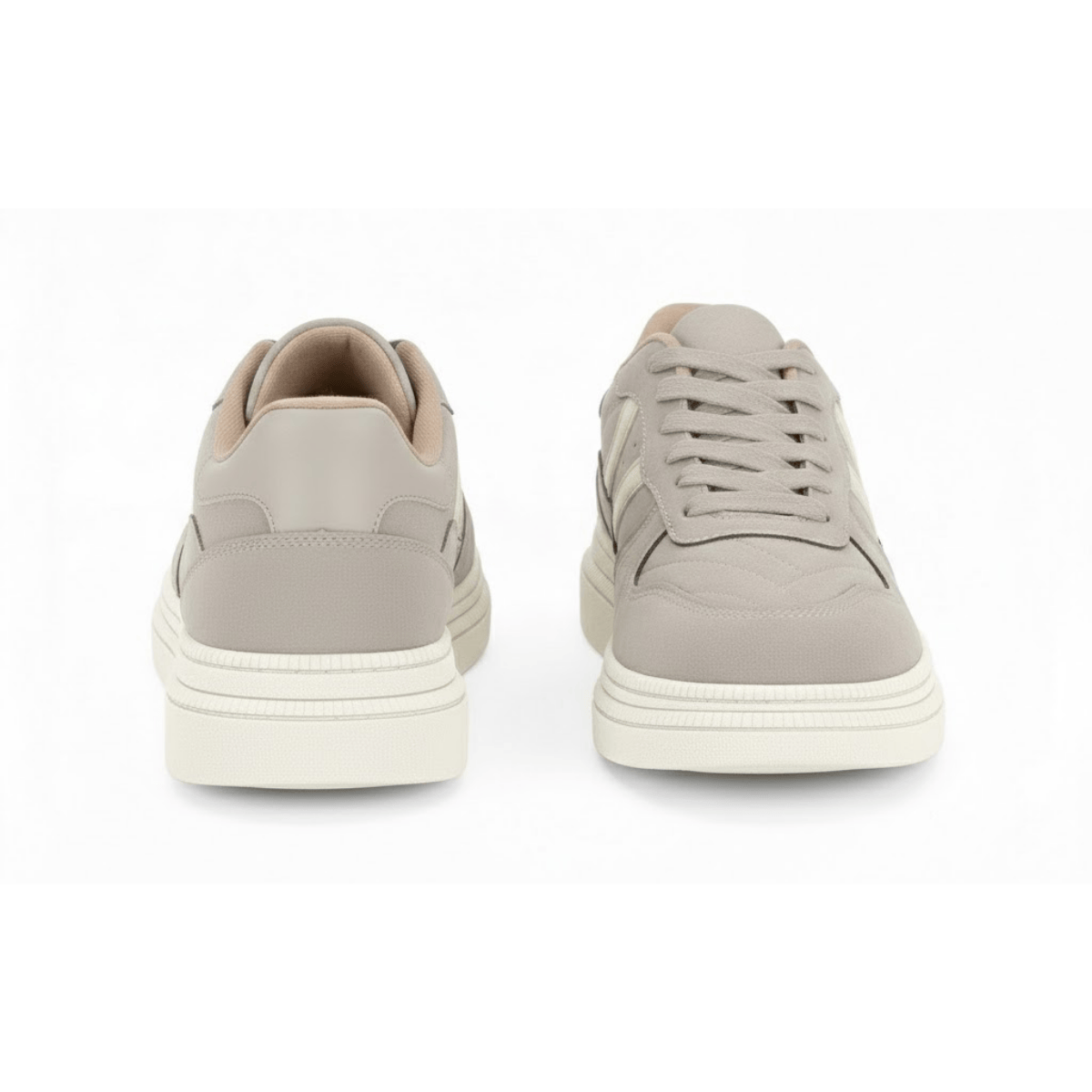 Tenis Moleca Feminino Cinza Branco Off Estilo Classico Cinza 5