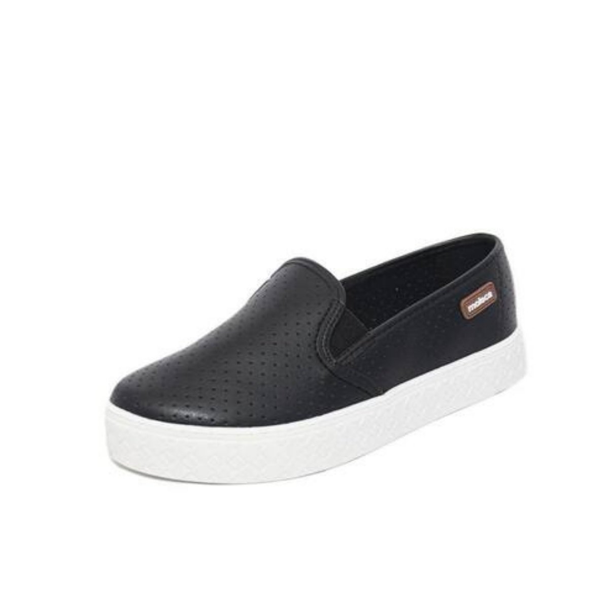 Tenis Moleca Slip on Napa Perfuros Feminino Preto Leveza Preto 3