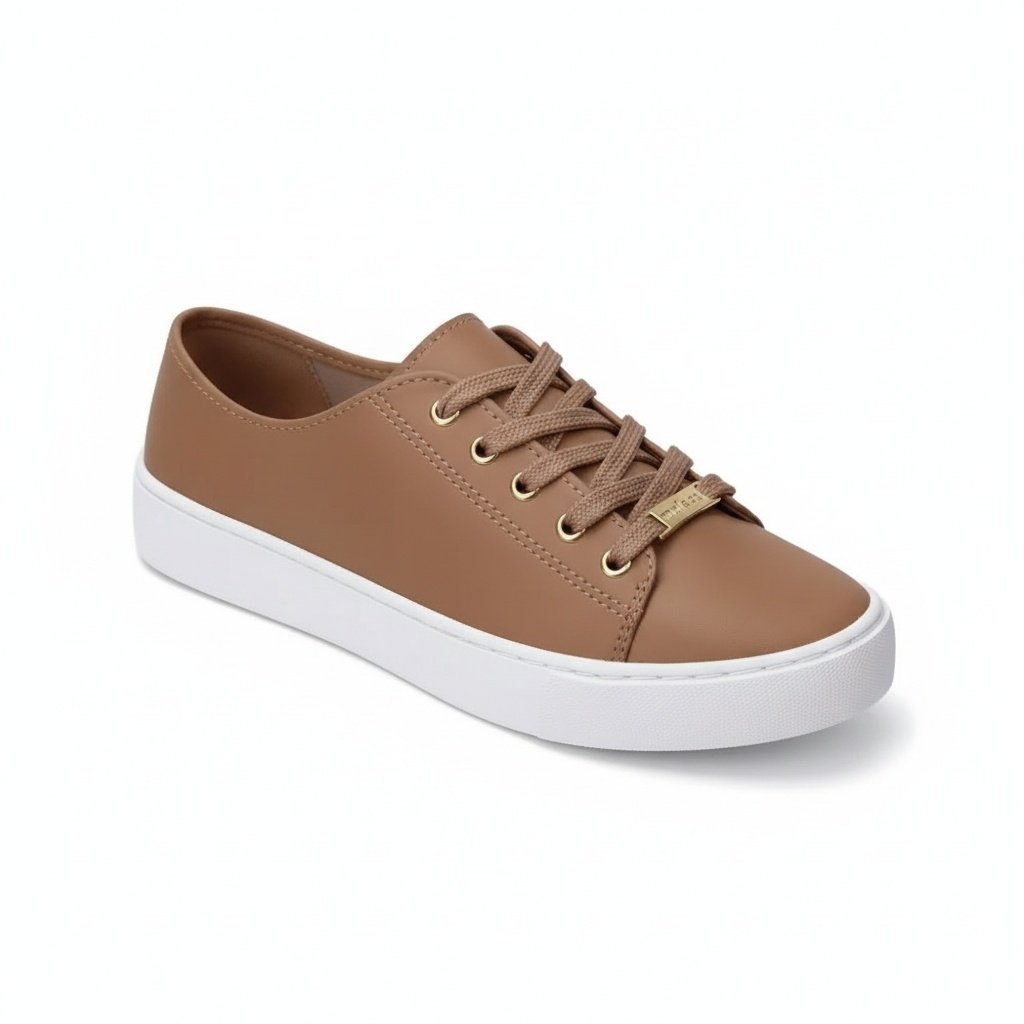 Tenis Moleca Feminino Nude Ultraleve Estilo Moderno