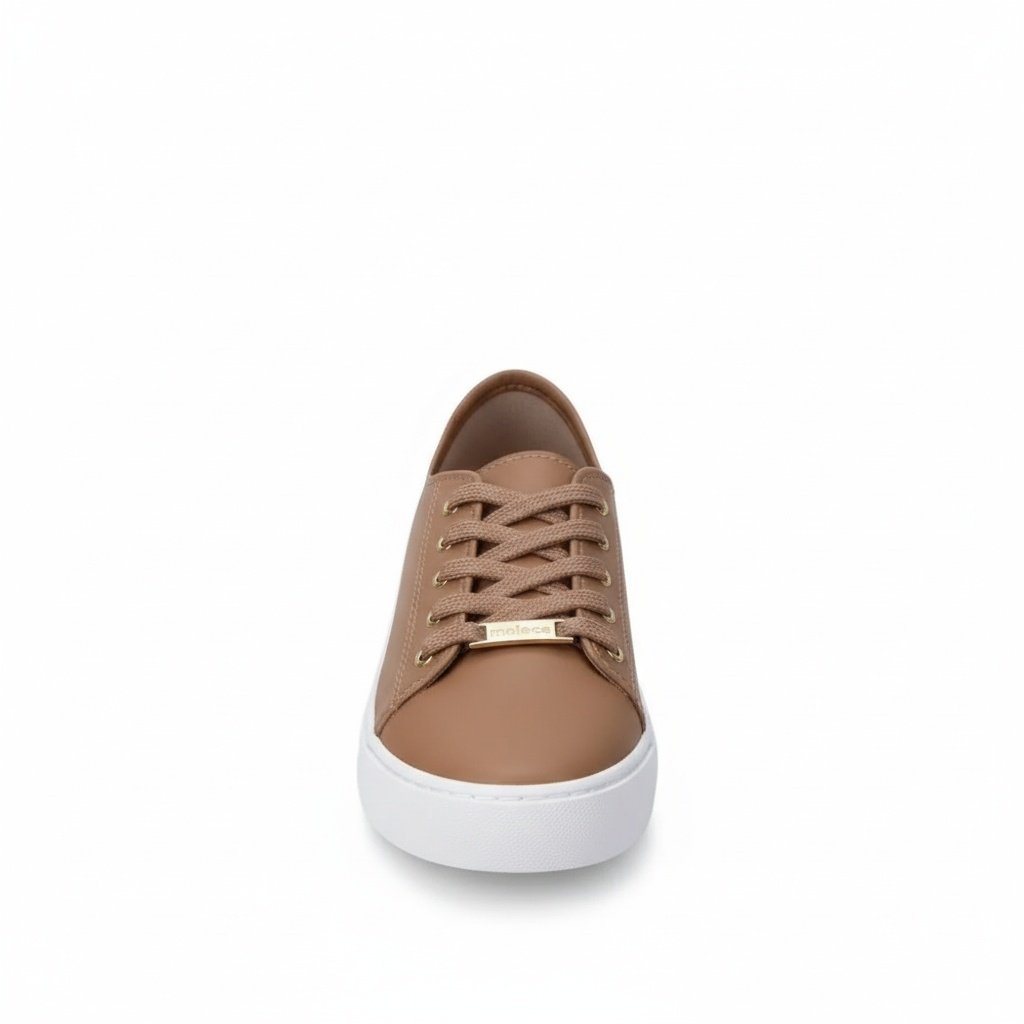 Tenis Moleca Feminino Nude Ultraleve Estilo Moderno Marrom 4