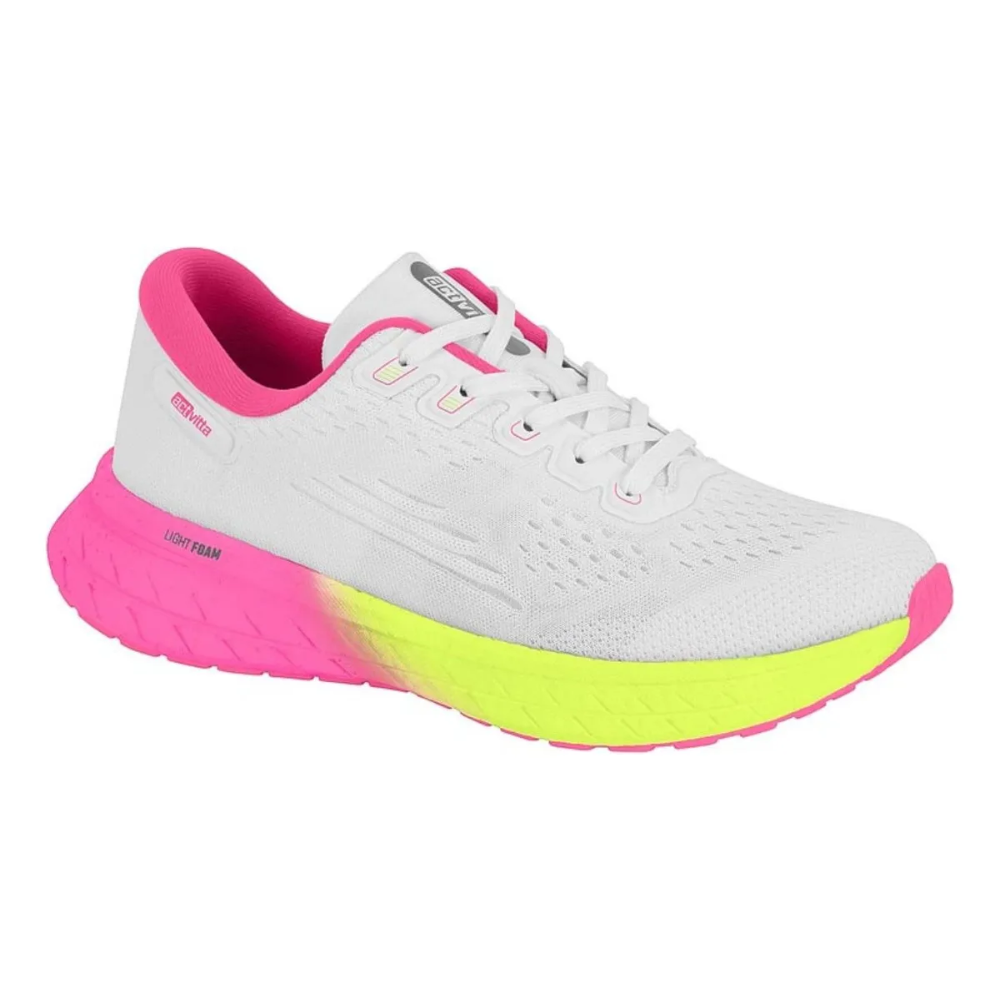 Activitta Gaspea Onix Branco Pink Lime Feminino Ultraleve