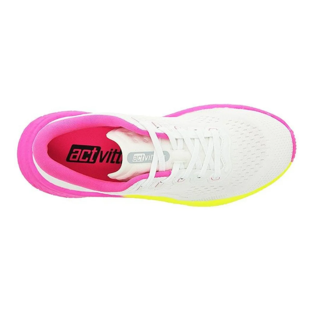 Activitta Gaspea Onix Branco Pink Lime Feminino Ultraleve Branco 5