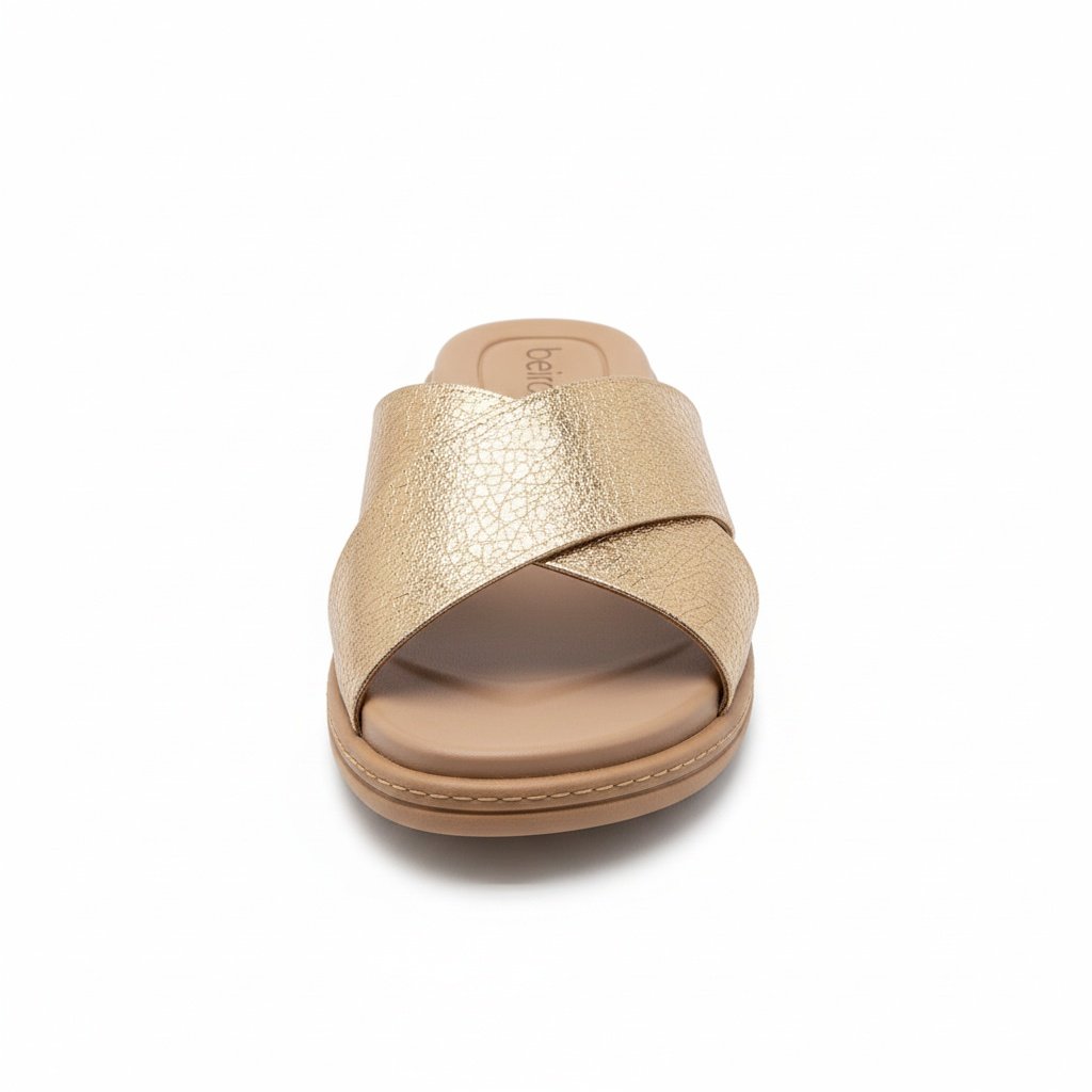 Beira Rio Sandalia Ouro Rosado Feminino Leveza Dourado 3