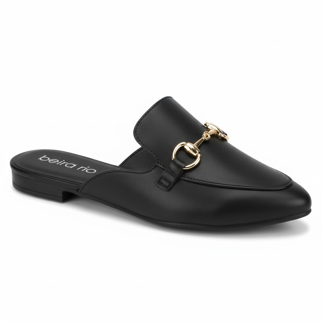 Mule Beira Rio Feminino Preto Design Versatil Leveza