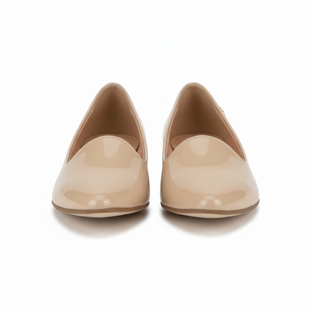 Vizzano Sapatilha Feminina Bege Verniz Brilho Estilo Urbano Bege 4